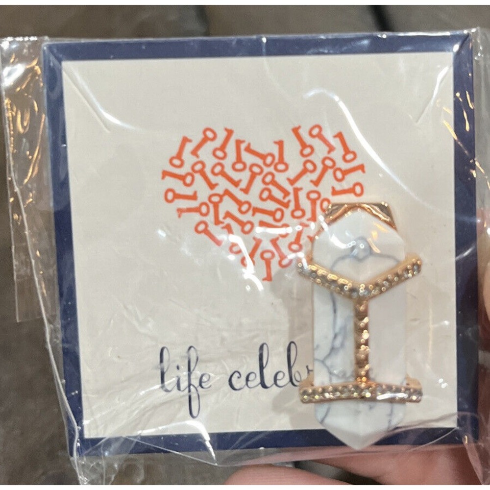 KEEP Collective: Calming Geo Bar - Howlite/Rose Gold, RETIRED - New in Box‎